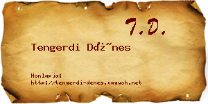 Tengerdi Dénes névjegykártya