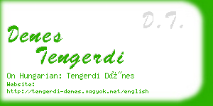 denes tengerdi business card